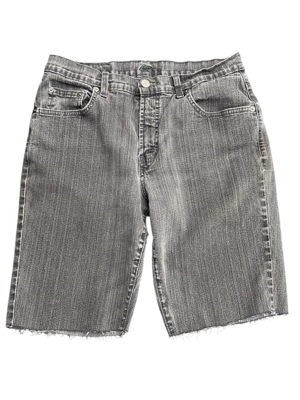 Lois Jeans Grey Denim Stretch Cutoff Bermuda Shorts (31)